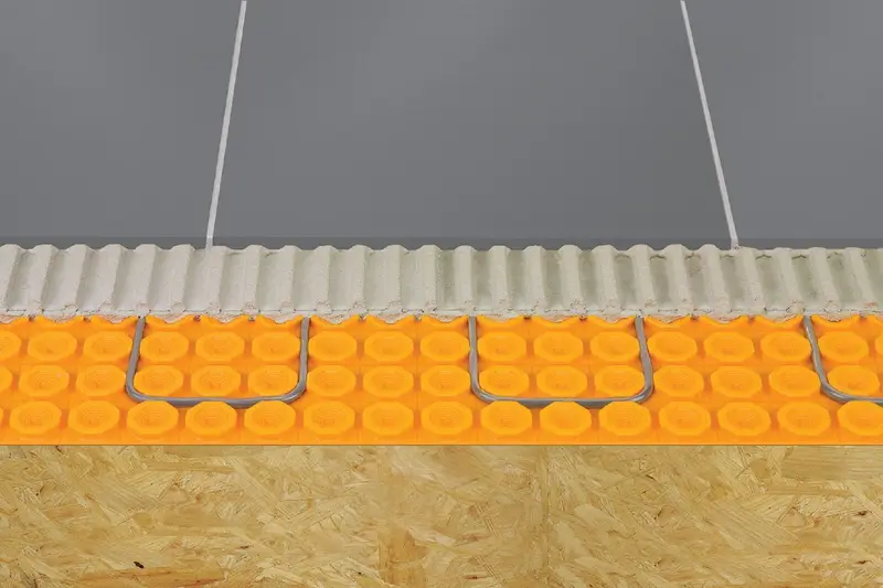 Schluter - DITRA-HEAT-PS Uncoupling Membrane Peel & Stick 2' 7" x 3' 3" - 3/16" (5 mm) (Panel of 8.4 sqft)