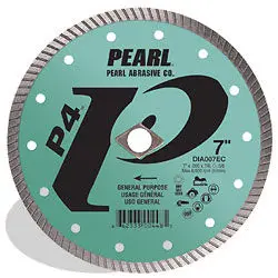 Pearl Abrasive - P4 Gen. Purpose Flat Core Turbo Blade, 12mm Rim 7" x 0.080" x 5/8"