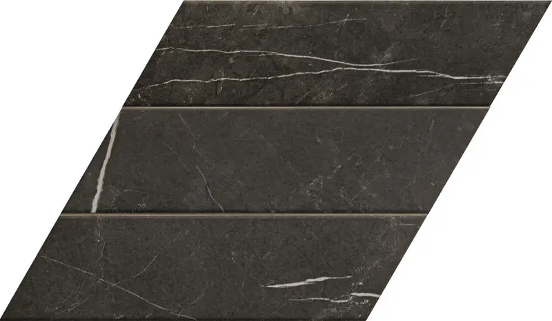 Centura Floor Tiles Diamond Marquina Matte 27-1/2" x 16" Left