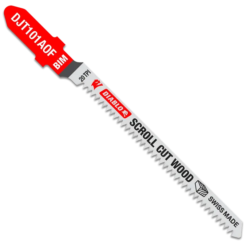 Diablo - Bi-Metal T-Shank Jigsaw Blades 20 TPI for Scroll Cuts in Wood 3-1/4" (Pack of 5)