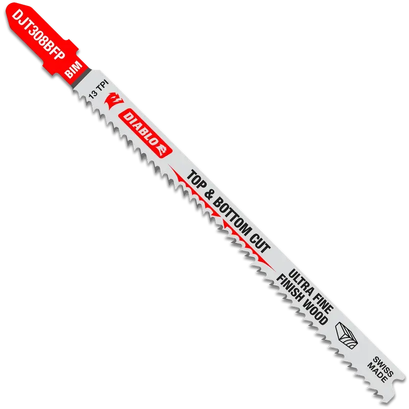 Diablo - Bi-Metal T-Shank Jigsaw Blades 13 TPI for Ultra Fine Finish Cuts in Wood 4-5/8" (Pack of 5)