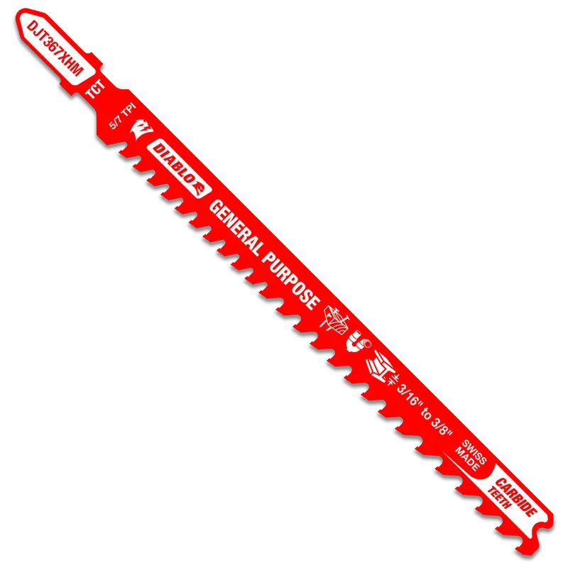 Diablo - T-Shank Jigsaw Blade 5/7 TPI Carbide for General Purpose Applications 5-1/4"