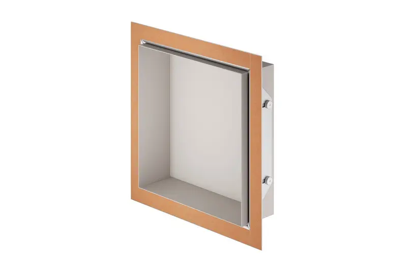 Schluter - DESIGN-NICHE Shower Niche Aluminum Matte Greige 12" x 12"