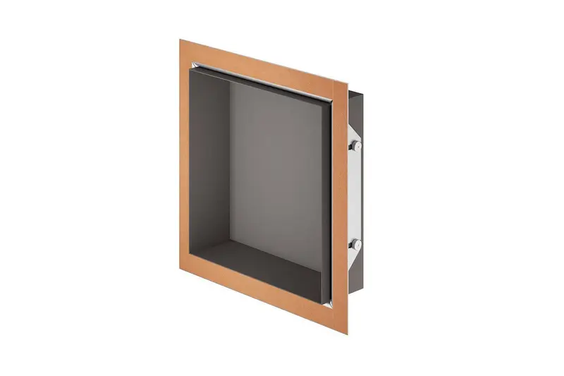 Schluter - DESIGN-NICHE Shower Niche Aluminum Matte Dark Anthracite 12" x 12"