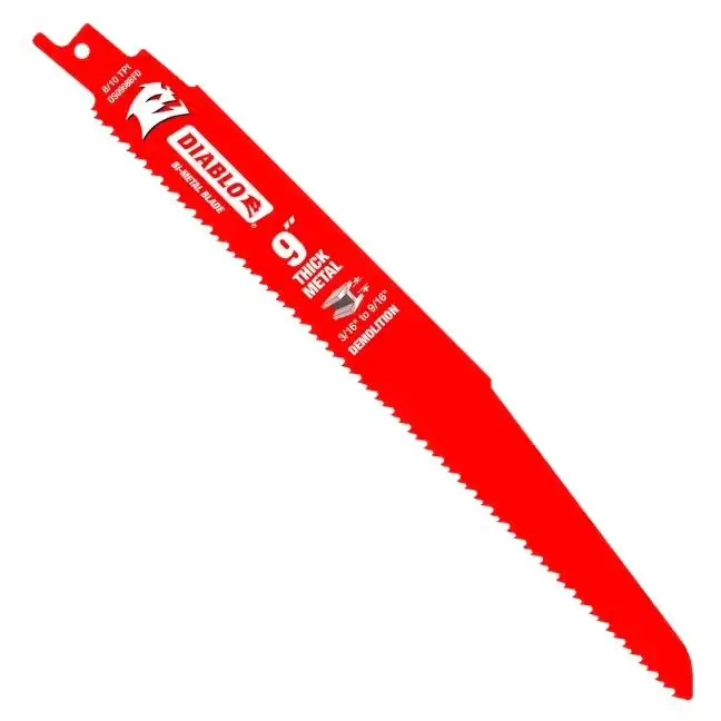 Diablo - Reciprocating Saw Blade 8/10 TPI Bi-Metal 9" for Demolition (Pack of 5)