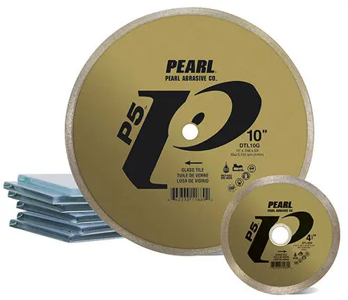 Pearl Abrasive - P5 Glass Tile Blade, 7mm Rim 10" x 0.048" x 5/8"