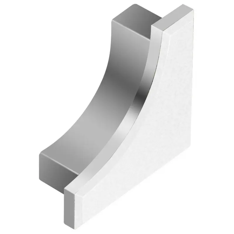 Schluter - DILEX-AHK End Cap - Aluminum Anodized Matte Bright White
