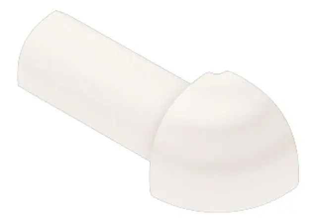 Schluter - RONDEC Outside Corner 90° - PVC Plastic White 1/2" (12.5 mm)