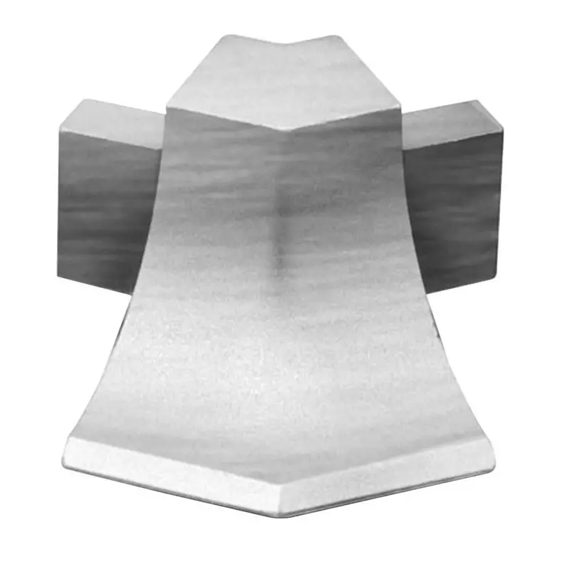Schluter DILEX-AHKA Outside Corner 135° with 3/8" Radius Anodized Aluminum Brushed Chrome