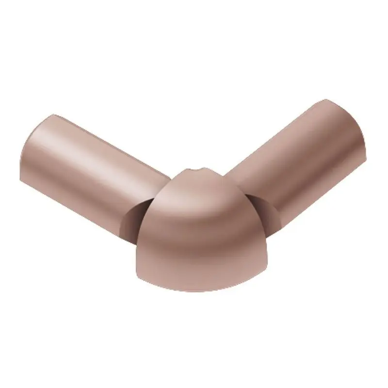 Schluter - RONDEC 2-Leg Outside Corner 90° - Aluminum Anodized Matte Copper 3/8" (10 mm)