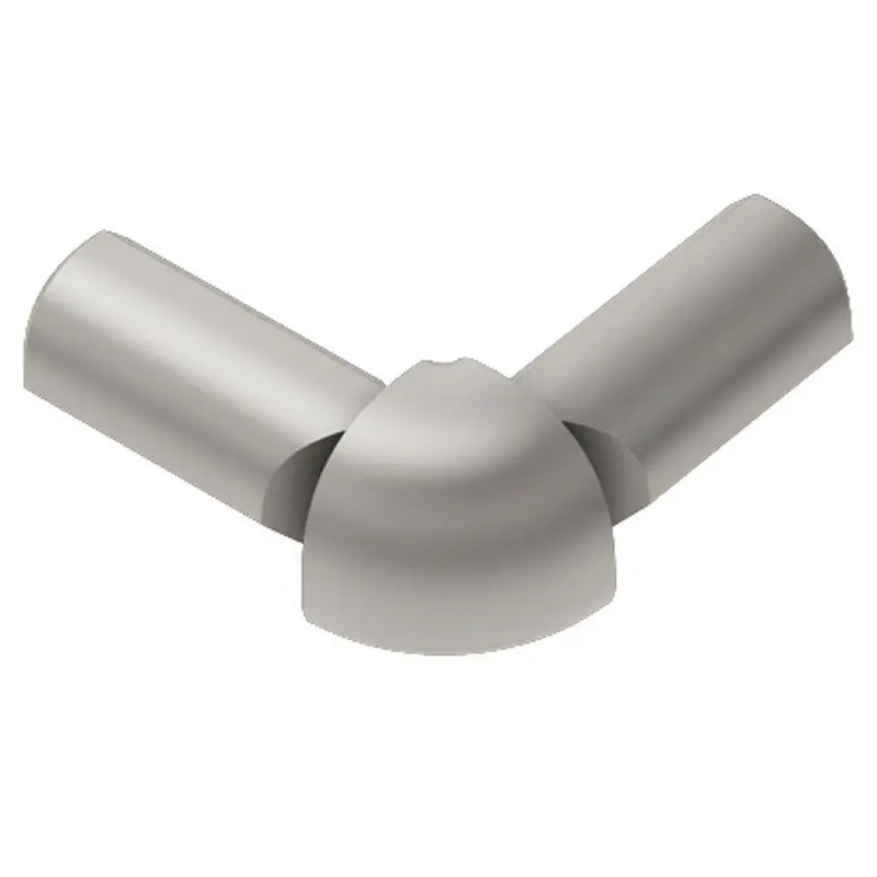 Schluter - RONDEC 2-Leg Outside Corner 90° - Aluminum Anodized Satin Nickel 3/8" (10 mm)