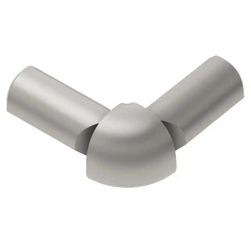 Schluter - RONDEC 2-Leg Outside Corner 90° - Aluminum Anodized Satin Nickel 1/2" (12.5 mm)