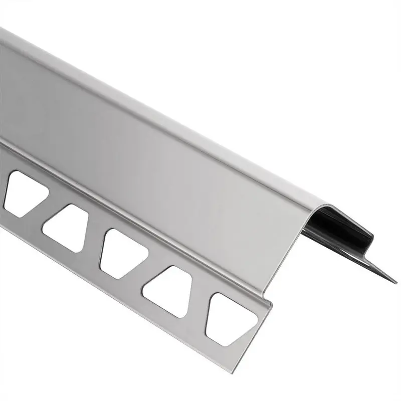 Schluter ECK-E Heavy-Duty Edge-Protection for Outside Corner 90° Profile Stainless Steel (V2) 1/4" (6 mm) x 1-15/32" x 9' 10"