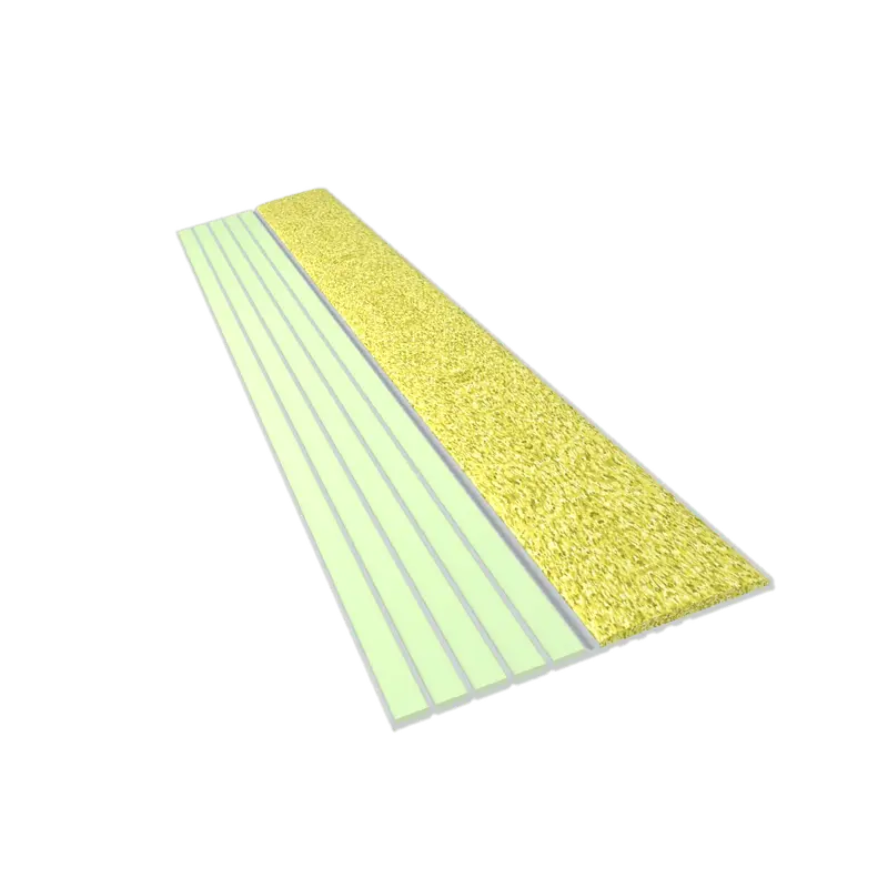 Kinesik - Ecoglo E40 Photoluminescent Step Edge Contrast Strip with Yellow Anti-Slip Strip 2" (Sold in Linear Feet)