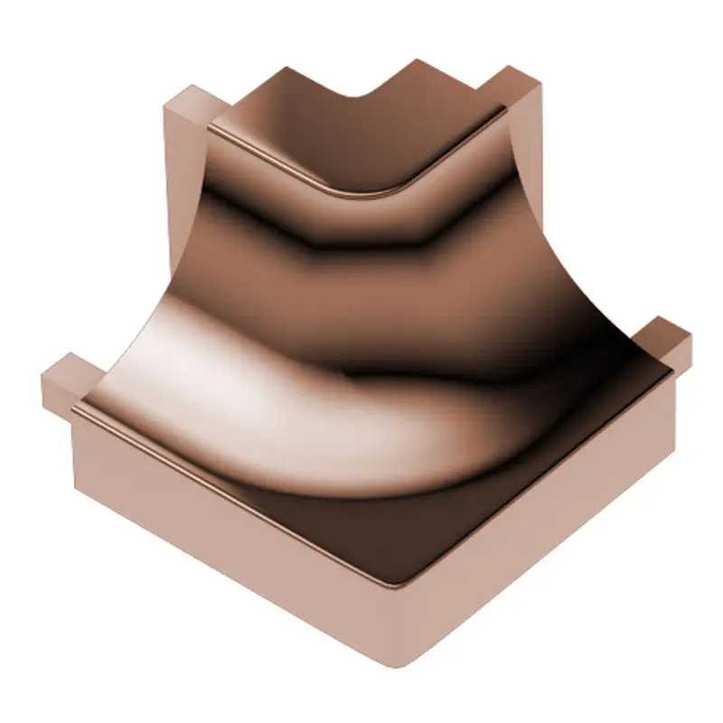 Schluter DILEX-AHK Round Outside Corner 90° with 3/8" Radius Anodized Aluminum Polished Copper