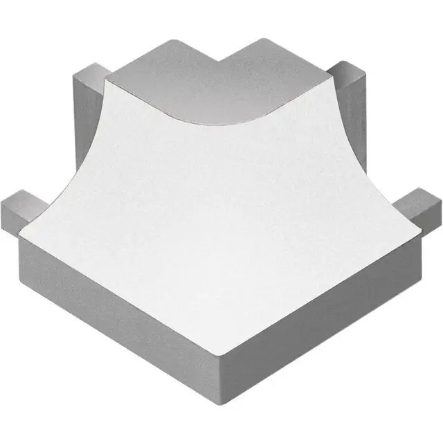 Schluter DILEX-AHK Round Outside Corner 90° with 3/8" Radius Aluminum Matte White