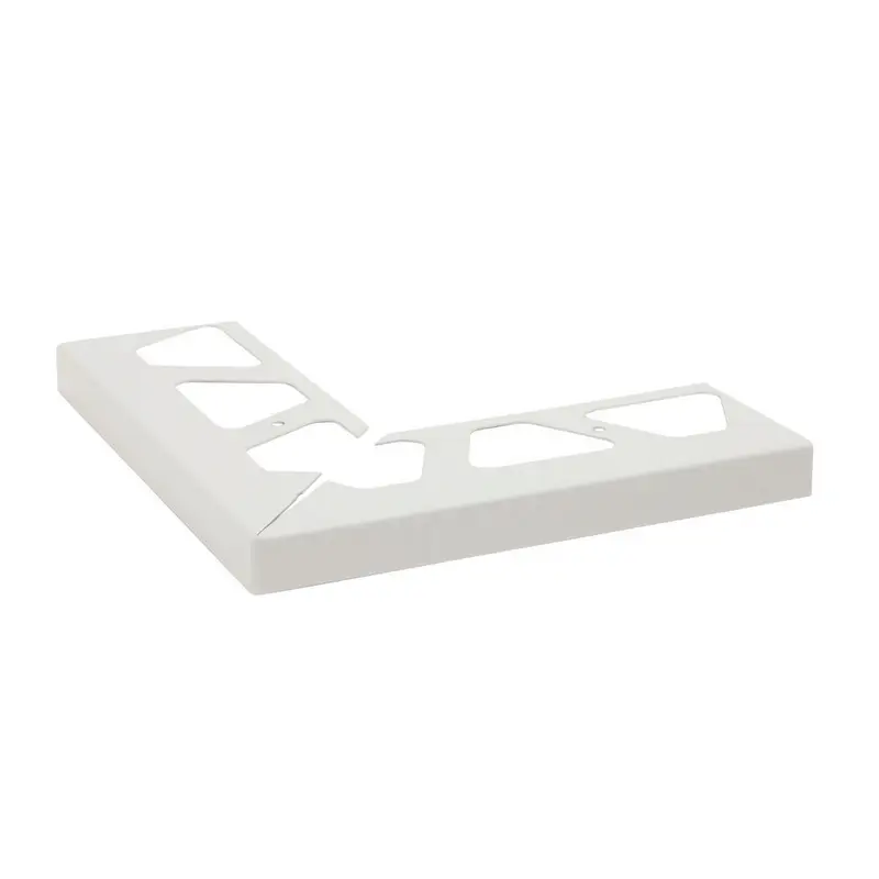 Schluter BARA-RW Outside Corner 90° for Balcony Edging Profile Aluminum Bright White 3" (75 mm)