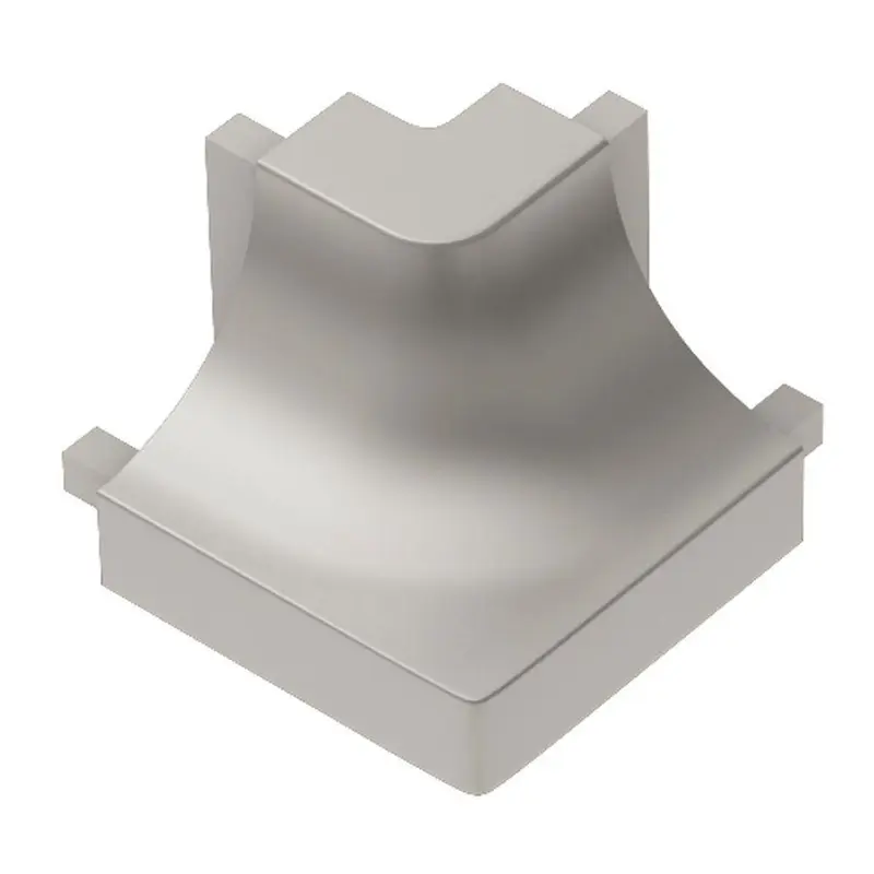Schluter - DILEX-AHK Round Outside Corner 90° with 3/8" (10 mm) Radius - Aluminum Anodized Satin Nickel