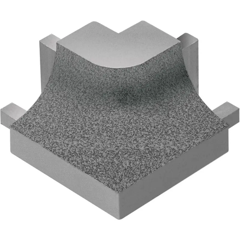Schluter - DILEX-AHK Round Outside Corner 90° with 3/8" (10 mm) Radius - Aluminum Pewter