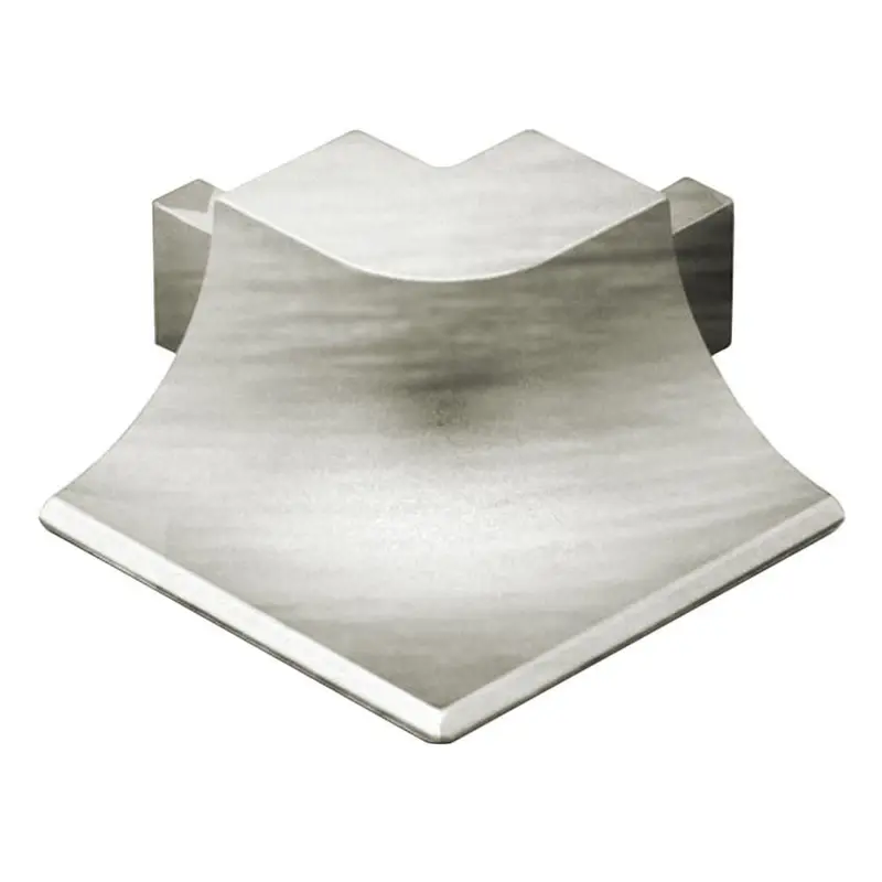 Schluter - DILEX-AHKA Outside Corner 90° with 3/8" (10 mm) Radius - Aluminum Anodized Brushed Nickel