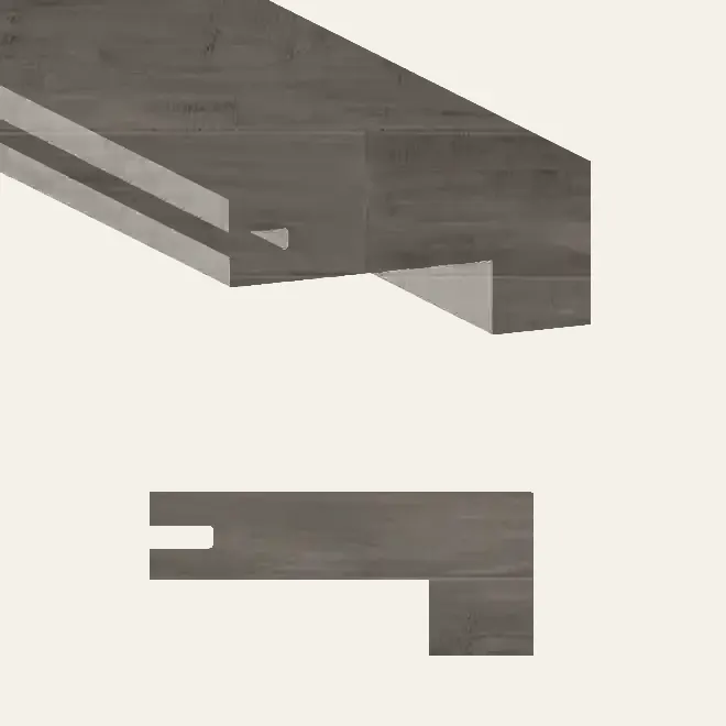 Grandeur Flooring Engineered Hardwood Divine Thunder Cloud Square Stair Nose 5-1/2" x 36"