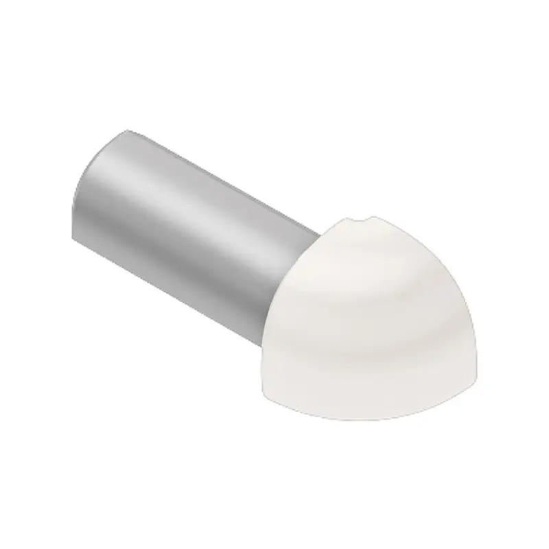 Schluter - RONDEC Outside Corner 90° - Aluminum Anodized White 3/8" (10 mm)