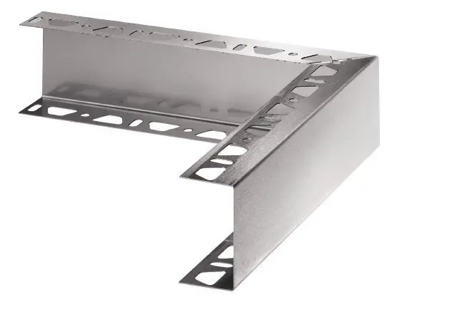 Schluter - KERDI-BOARD-ZA Finishing U-Shaped Outside Corner 90° - Brushed Stainless Steel (V2) 2"