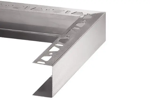 Schluter - KERDI-BOARD-ZC Outside Corner 90° - Brushed Stainless Steel (V2) 1-1/2"
