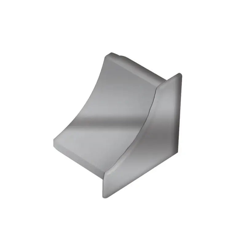 Schluter - DILEX-HKU End Cap with 3/8" (10 mm) Radius - Brushed Stainless Steel (V2)