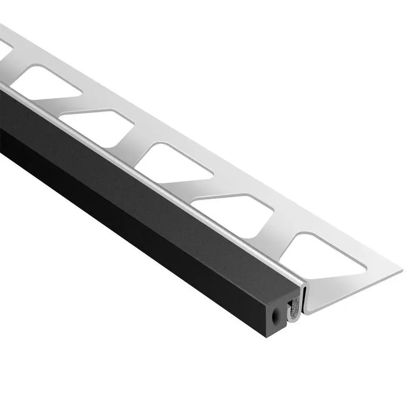 Schluter DILEX-KSA Perimeter Joint Profile with 3/8" Self-Adhesive Strip Black Stainless Steel (V2) 5/8" (16 mm) x 8' 2-1/2"