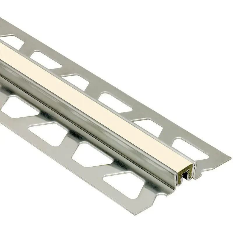 Schluter DILEX-KSN Surface Movement Joint Profile with 7/16" Sand Pebble Insert Stainless Steel (V2) 17/32" (14 mm) x 8' 2-1/2"
