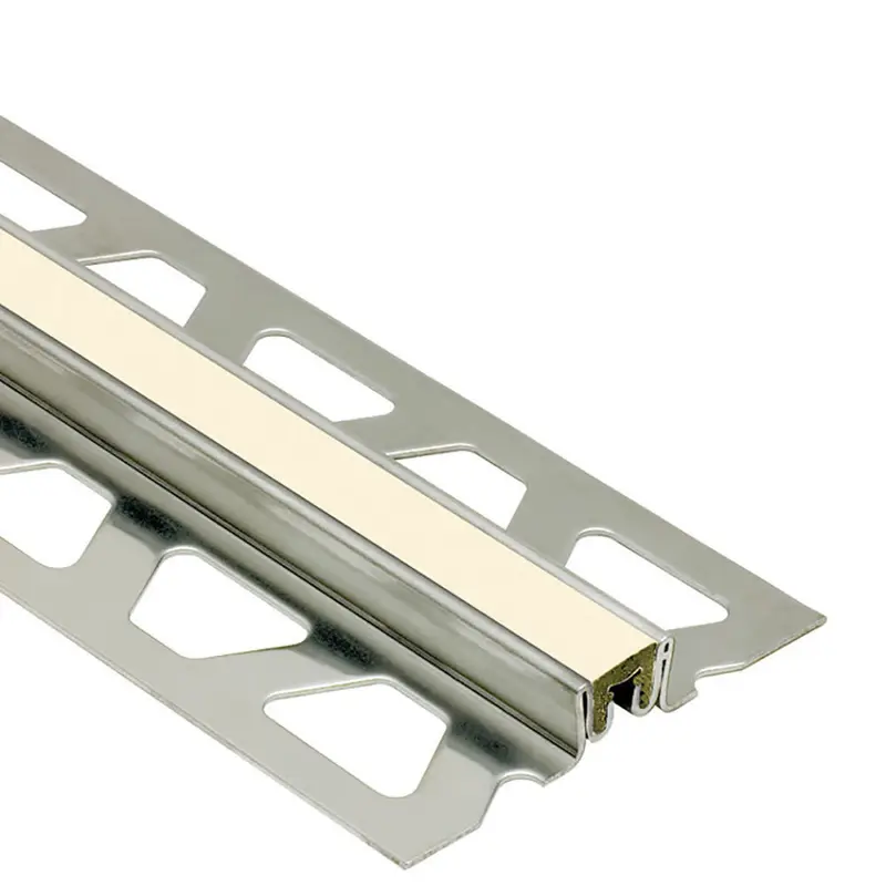 Schluter DILEX-KSN Surface Movement Joint Profile with 7/16" Sand Pebble Insert Stainless Steel (V2) 1" (25 mm) x 8' 2-1/2"