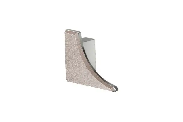 Schluter DILEX-AHKA Left End Cap with 3/8" Radius Anodized Aluminum Cream
