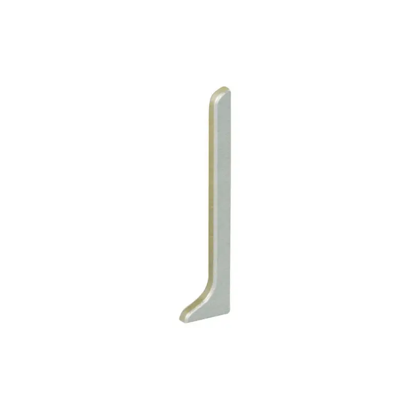 Schluter - DESIGNBASE-SL End Cap Left - Aluminum Brushed Stainless Appearance 3-1/8" (80 mm)