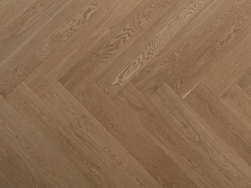 Vidar Engineered Hardwood European White Oak Herringbone Toffee Crunch Select & Better 5" - 3/4"