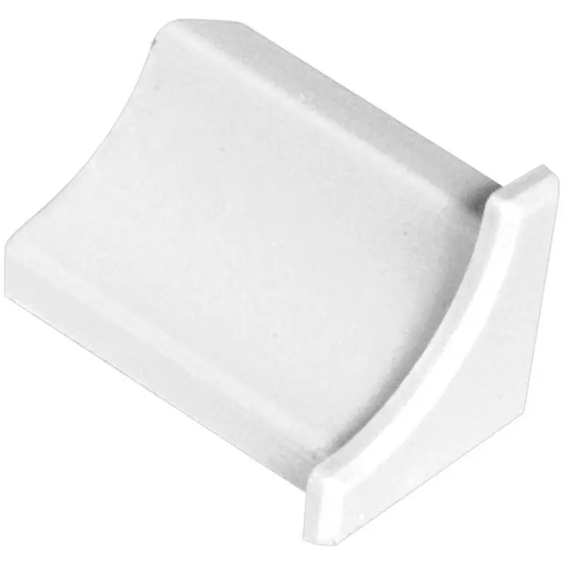Schluter - DILEX-PHK End Cap with 3/8" (10 mm) Radius - PVC Plastic Bright White