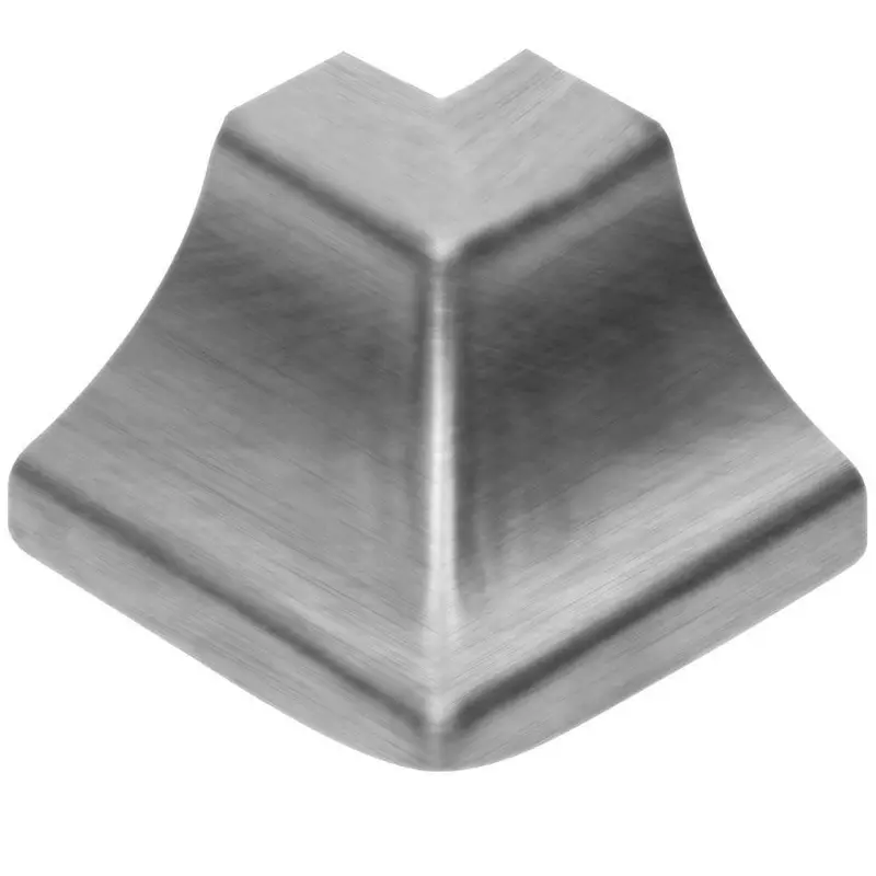 Schluter - DILEX-HKU Outside Corner 90° with 3/8" (10 mm) Radius - Brushed Stainless Steel (V4)
