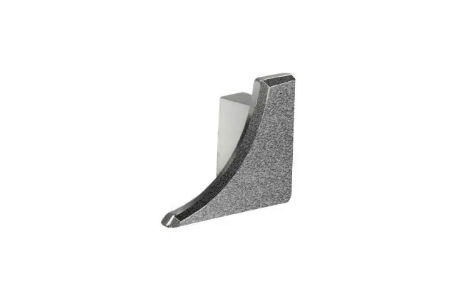 Schluter DILEX-AHKA Right End Cap with 3/8" Radius Anodized Aluminum Pewter