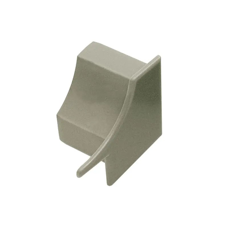 Schluter - DILEX-HK Right End Cap with 11/16" (18 mm) Radius - PVC Plastic Grey