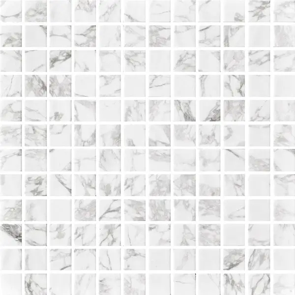 Centura Mosaic Tiles Square Ecostone Matte Statuario 12" x 12"