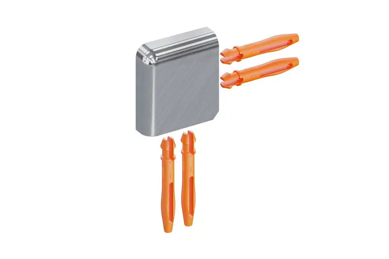 Schluter - JOLLY Outside Corner 90° - Aluminum Anodized Brushed Chrome 1/2" (12.5 mm)