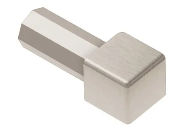 Schluter - Inside/Outside Corner 90° QUADEC - Brushed Nickel Anodized Aluminum 1/2" (12.5 mm)