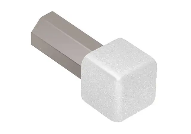 Schluter - Inside/Outside Corner 90° QUADEC - Matte White Aluminum 1/2" (12.5 mm)