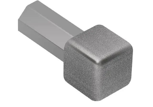 Schluter - Inside/Outside Corner 90° QUADEC - Stone Grey Aluminum 1/4" (6 mm)