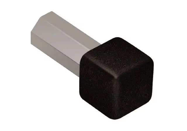 Schluter - Inside/Outside Corner 90° QUADEC - Matte Black Aluminum 5/16" (8 mm)