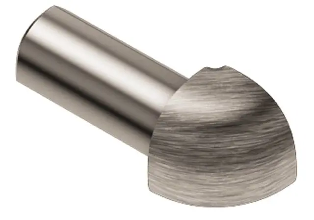 Schluter - RONDEC Outside Corner 90° Anodized Aluminum Brushed Nickel 3/8" (10 mm)