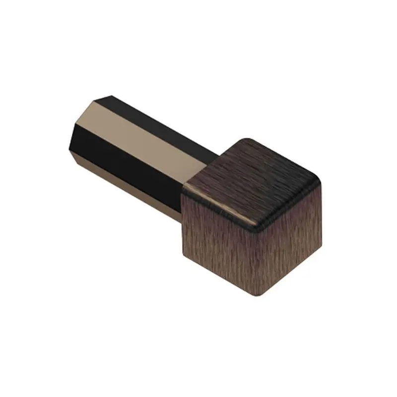 Schluter - QUADEC In/Out Corner 90° - Aluminum Anodized  Brushed Antique Bronze 3/8" (10 mm)