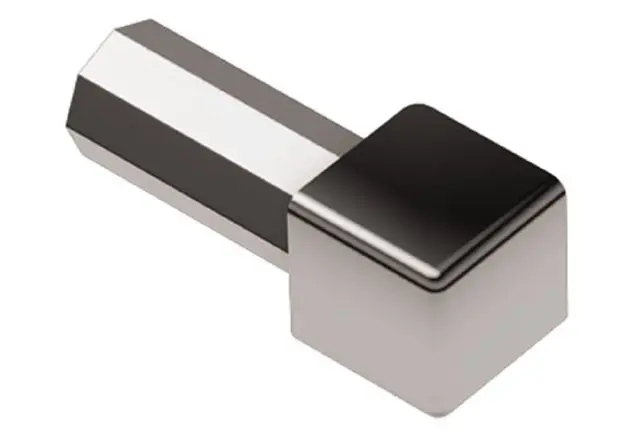 Schluter - Inside/Outside Corner 90° QUADEC - Stainless Steel (V2) 9/32" (7 mm)