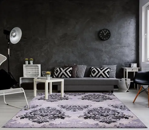 Persian Black Grey Area Rug – 1'7" x 2'7"