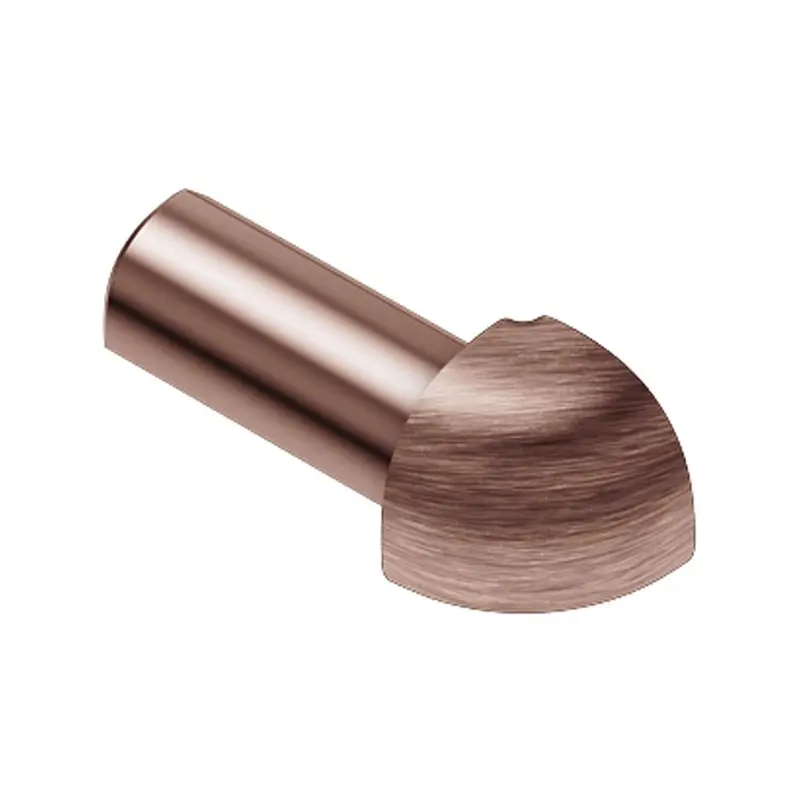 Schluter - RONDEC Outside Corner 90° - Aluminum Anodized Brushed Copper 1/2" (12.5 mm)